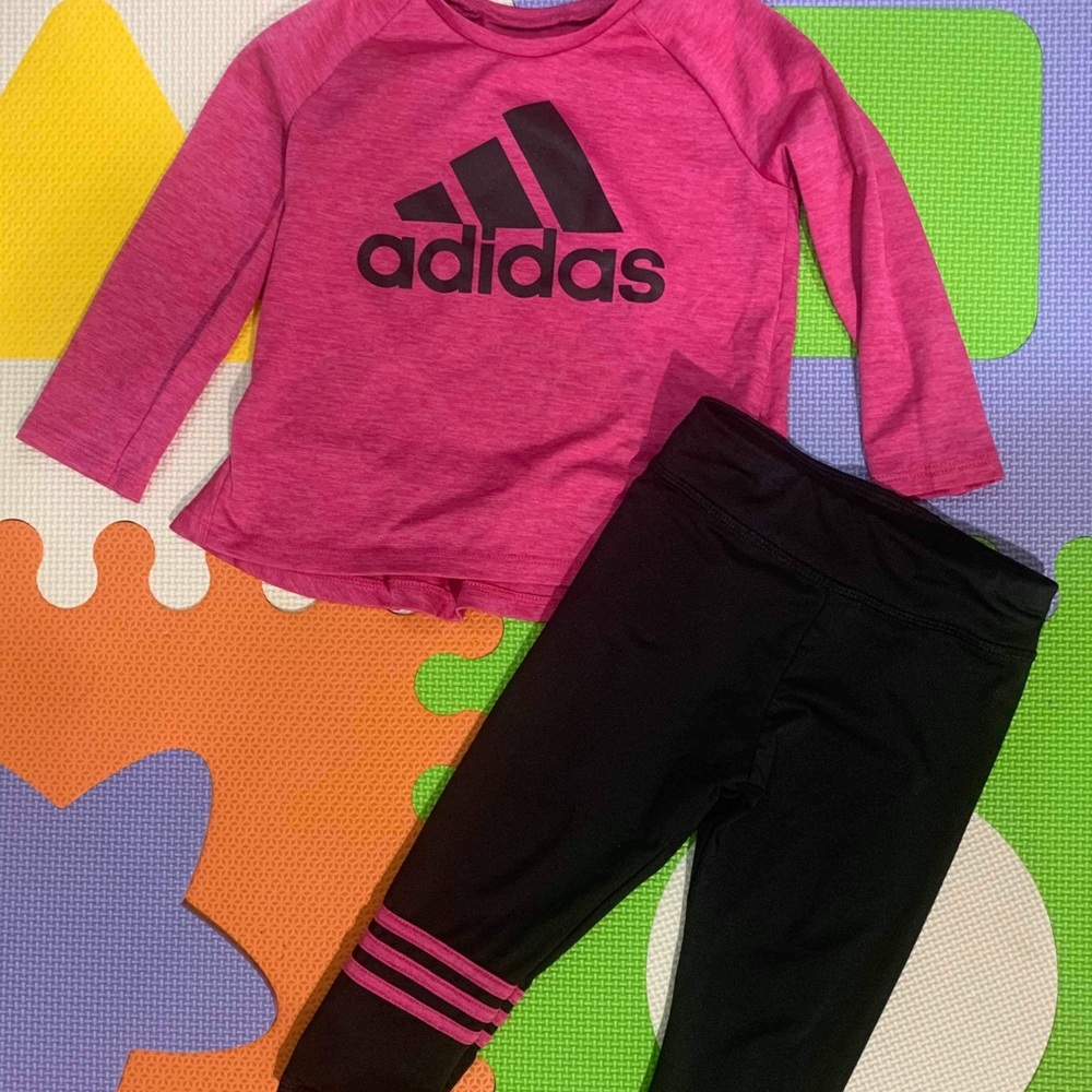 🛑SOLD🛑 18m Adidas peplum top and leggings set